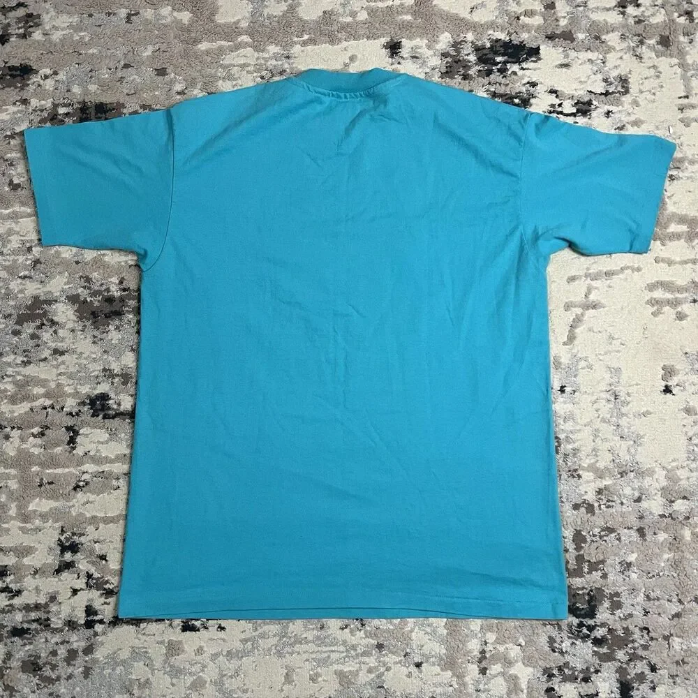 Vintage Hanes Single Stitch T Shirt Men Sz XL Made In USA Funny Born In A Barn - Picture 6 of 9